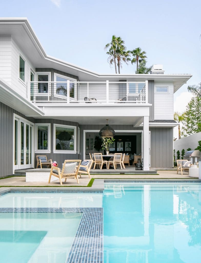 Newport Beach Home with Bold Turquoise Cabinets