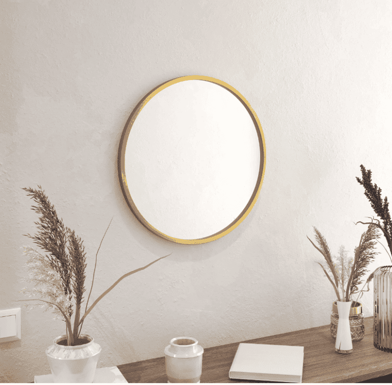 Gold Circle Wall Mirror