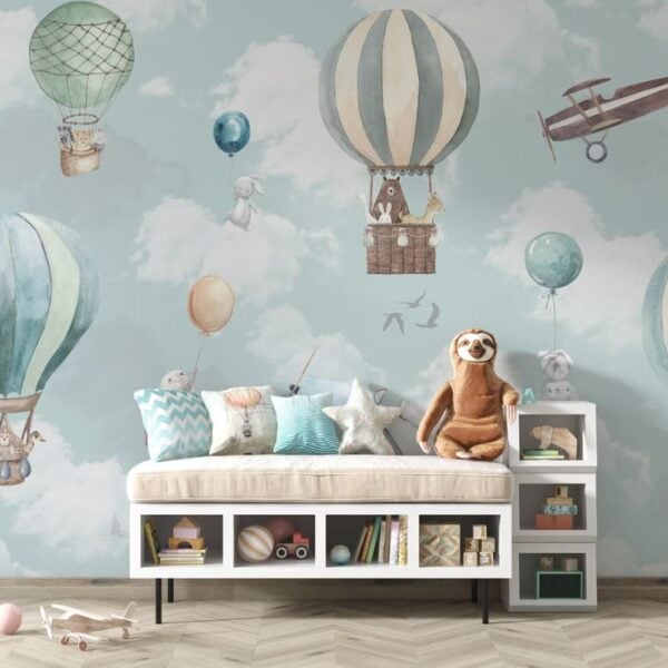 WallpaperPeakShop Hot Air Balloon Mural Wallpaper - Drew & Jonathan