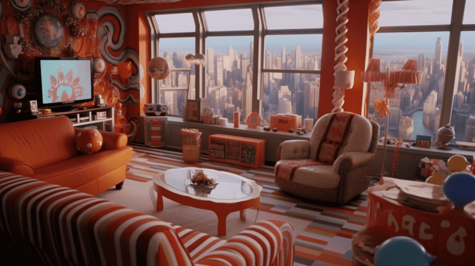 christmas movie elf's nyc apartment according to AI