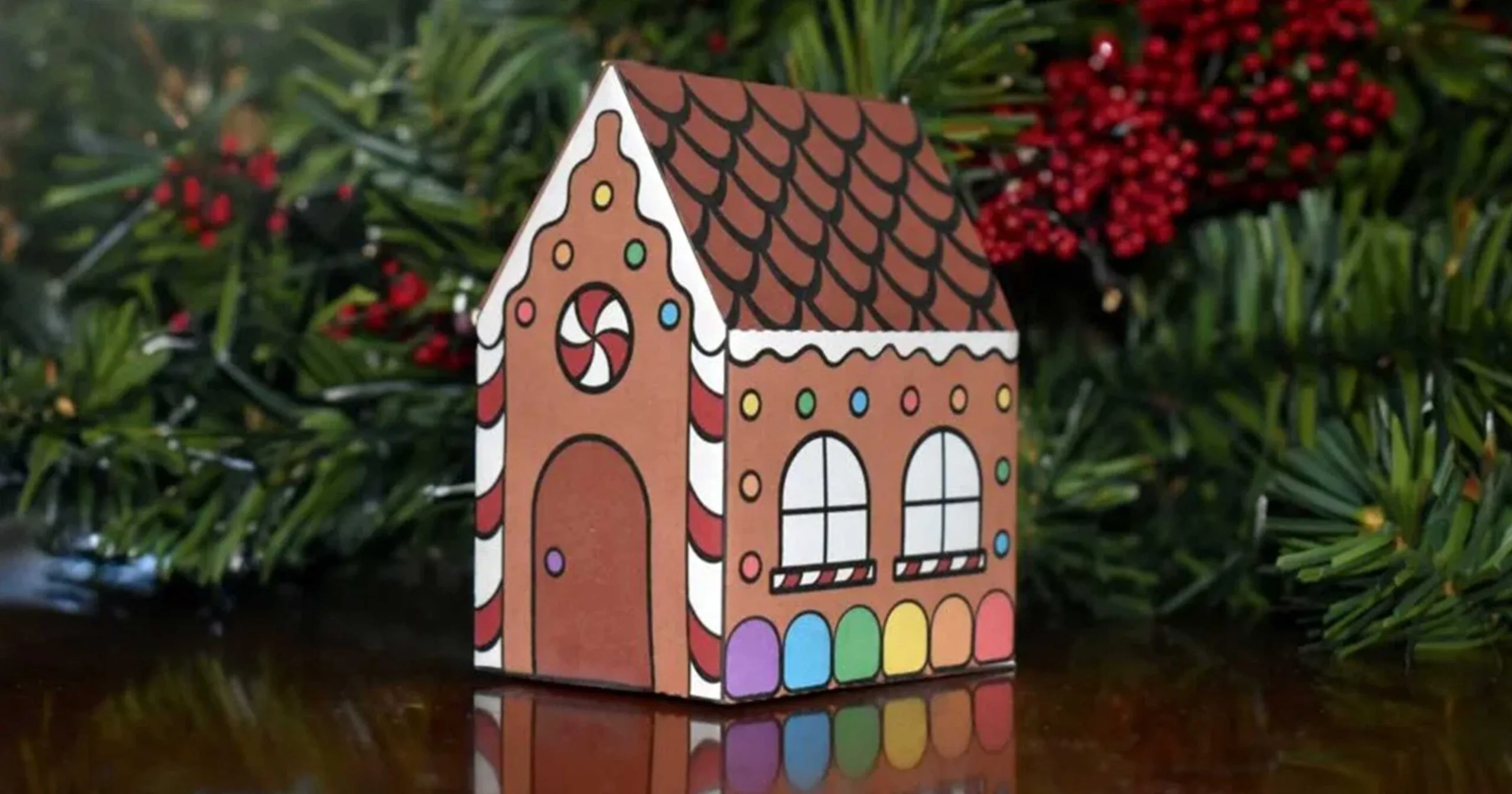 free printable gingerbread house template