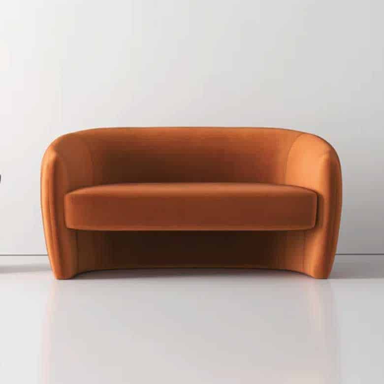 rust loveseat