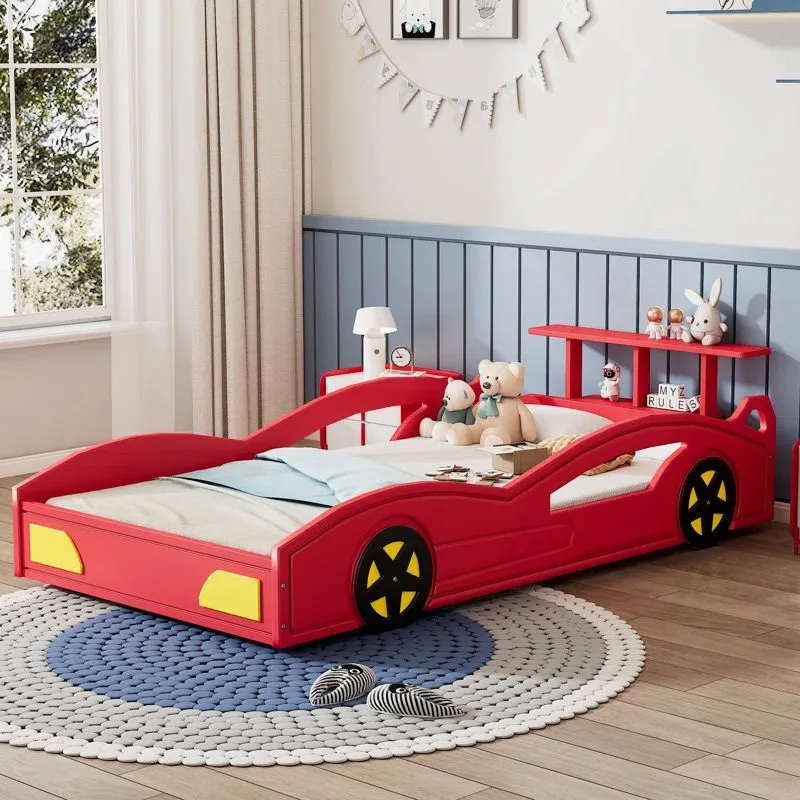 red barrel studio childrens racecar bed