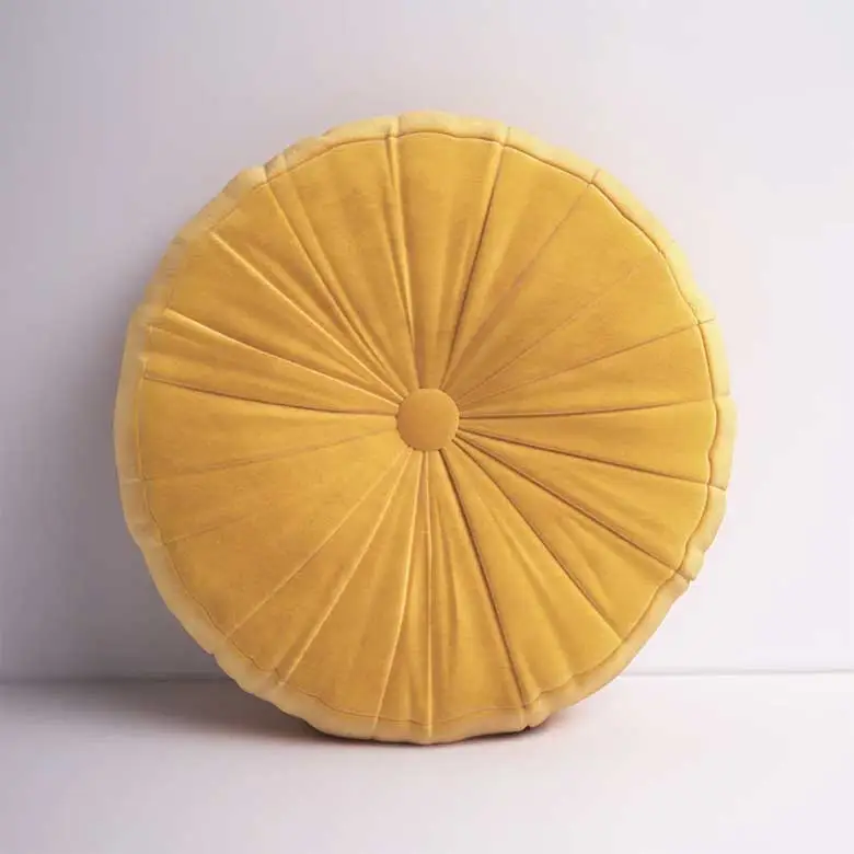 yellow throw pillow