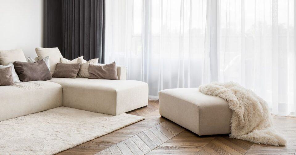 best floor poufs, living room space