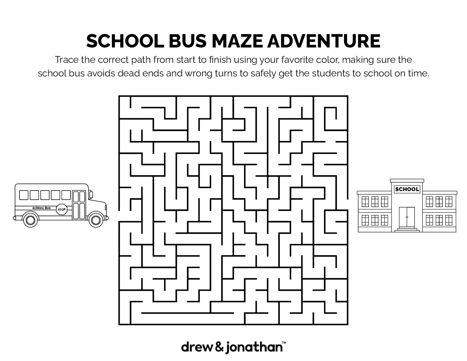 back to school free maze game