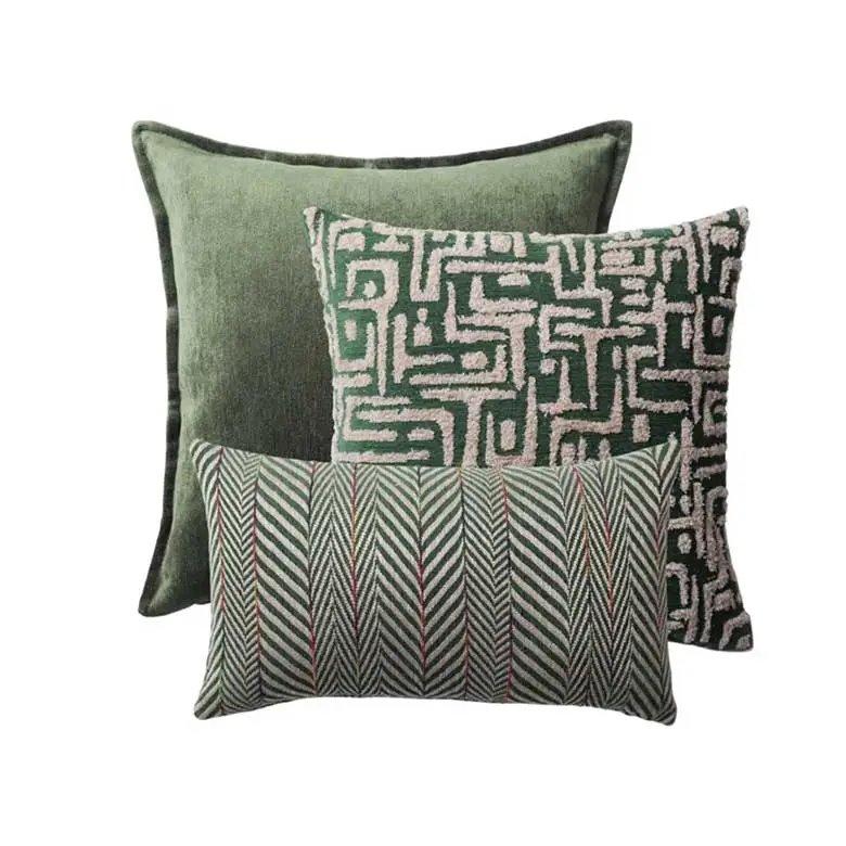 green throw pillows