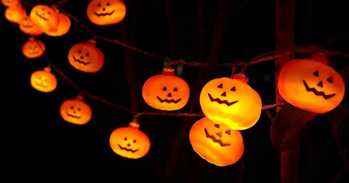 halloween pumpkin string lights