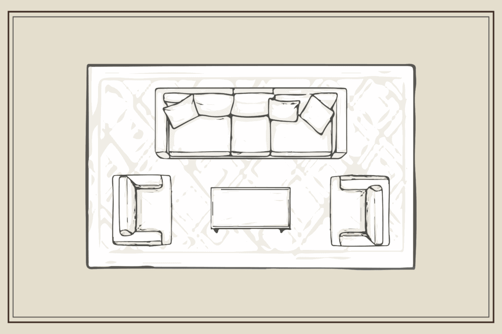 area rug size guide for 9 x 12 space