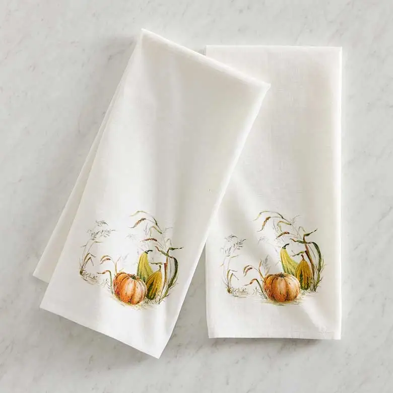 pumpkin tea towels