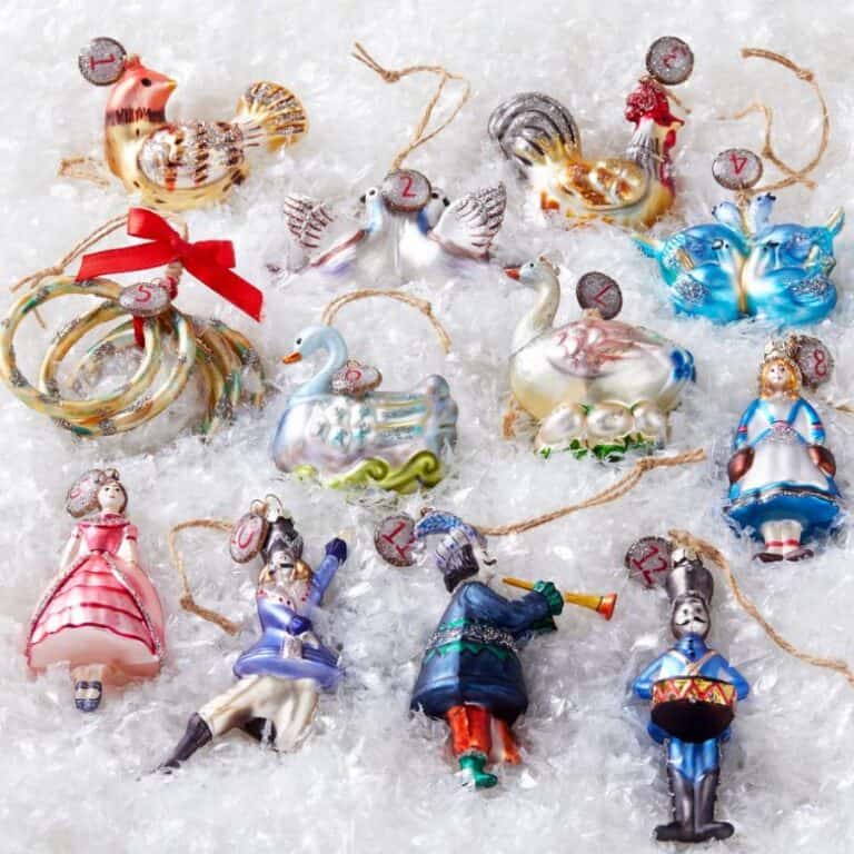 12 Days Of Christmas Ornaments, Set of 12 Drew & Jonathan