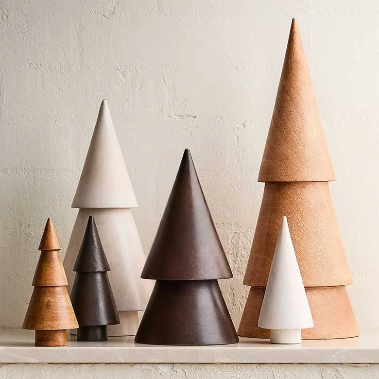 tabletop wood christmas trees