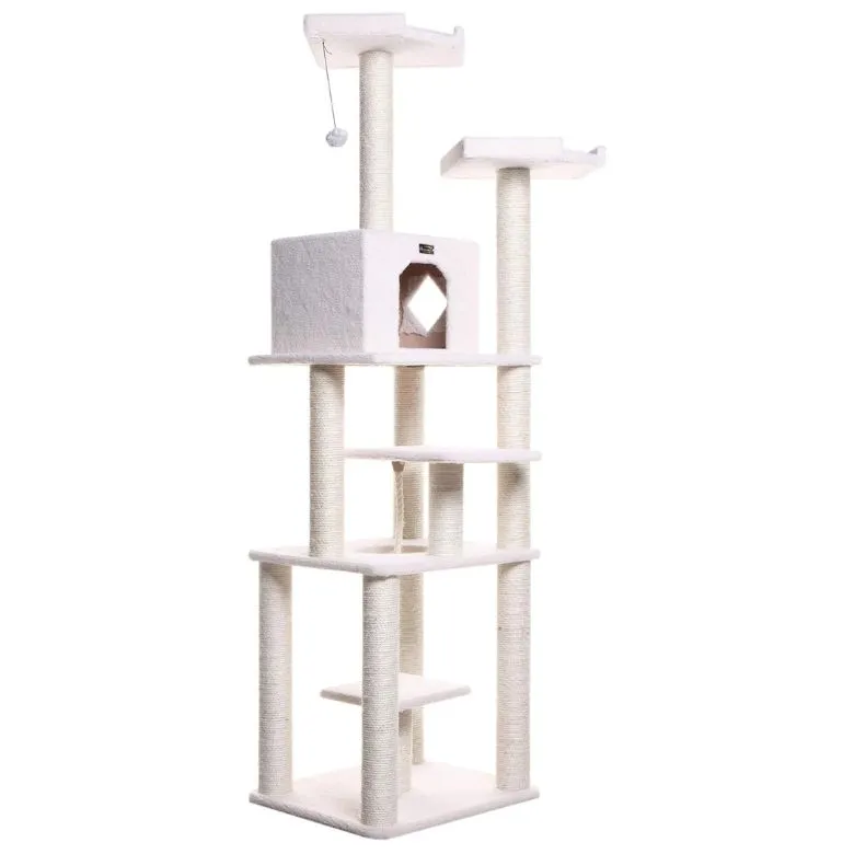 tall white cat tree