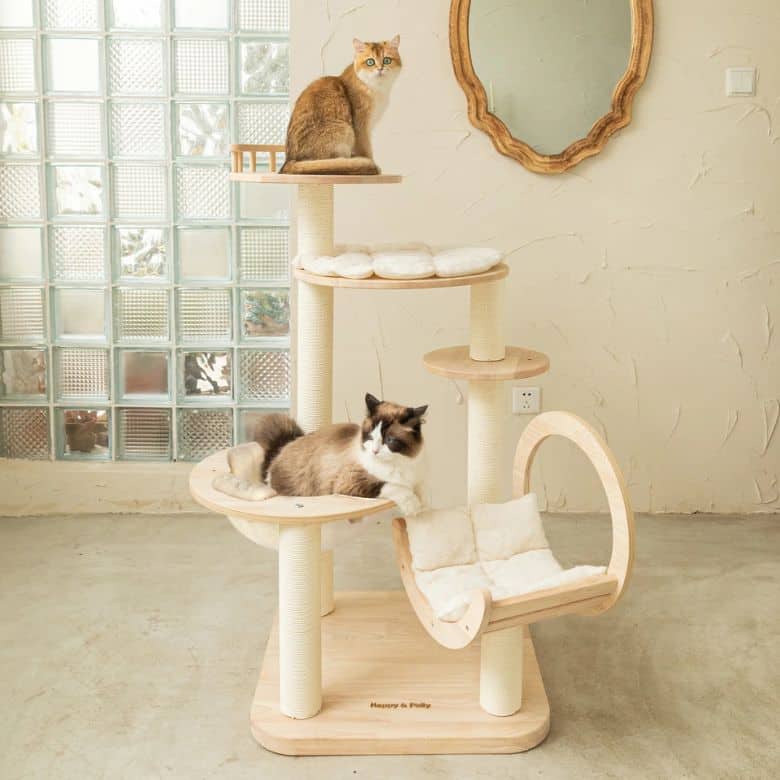 large wood cat tree