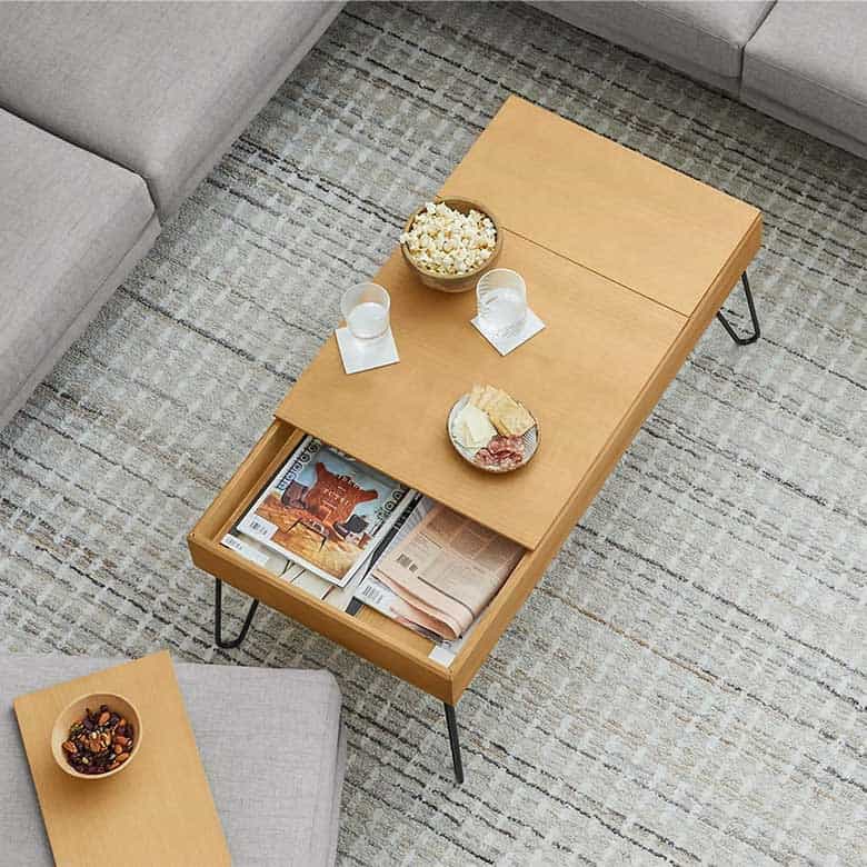 burrow coffee table with storage