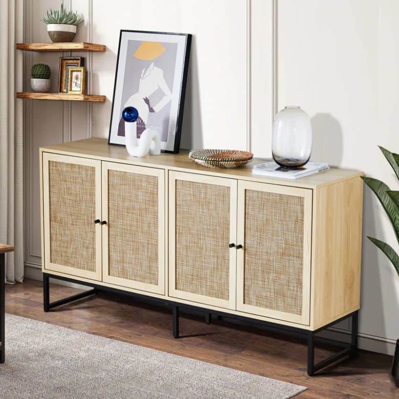 wooden four-door sideboard