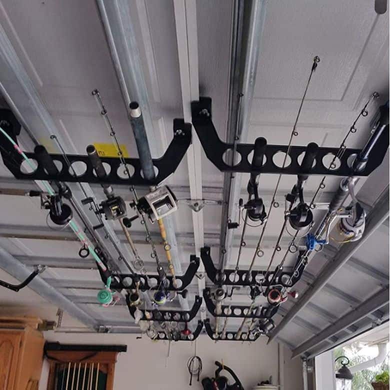 garage door storage rack system