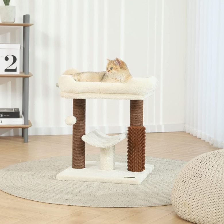 cat scratch post and tree tower