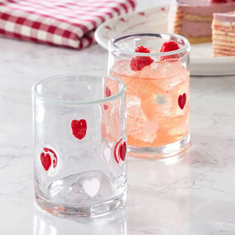 heart glasses for valentine's day gift