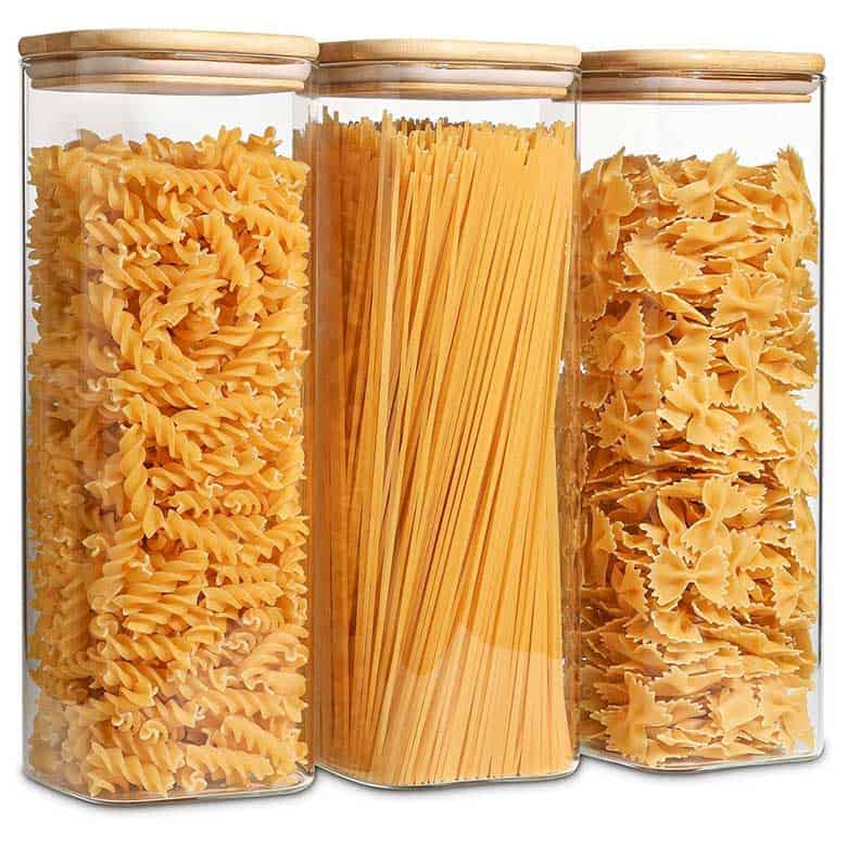 glass jars for kitchen cabinets