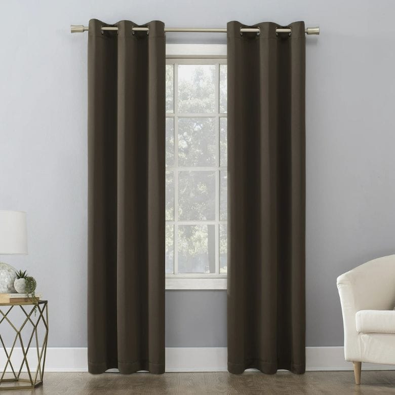 dark brown blackout curtains