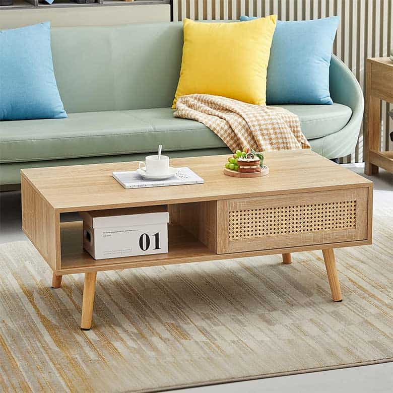 amazon rattan coffee table with storage