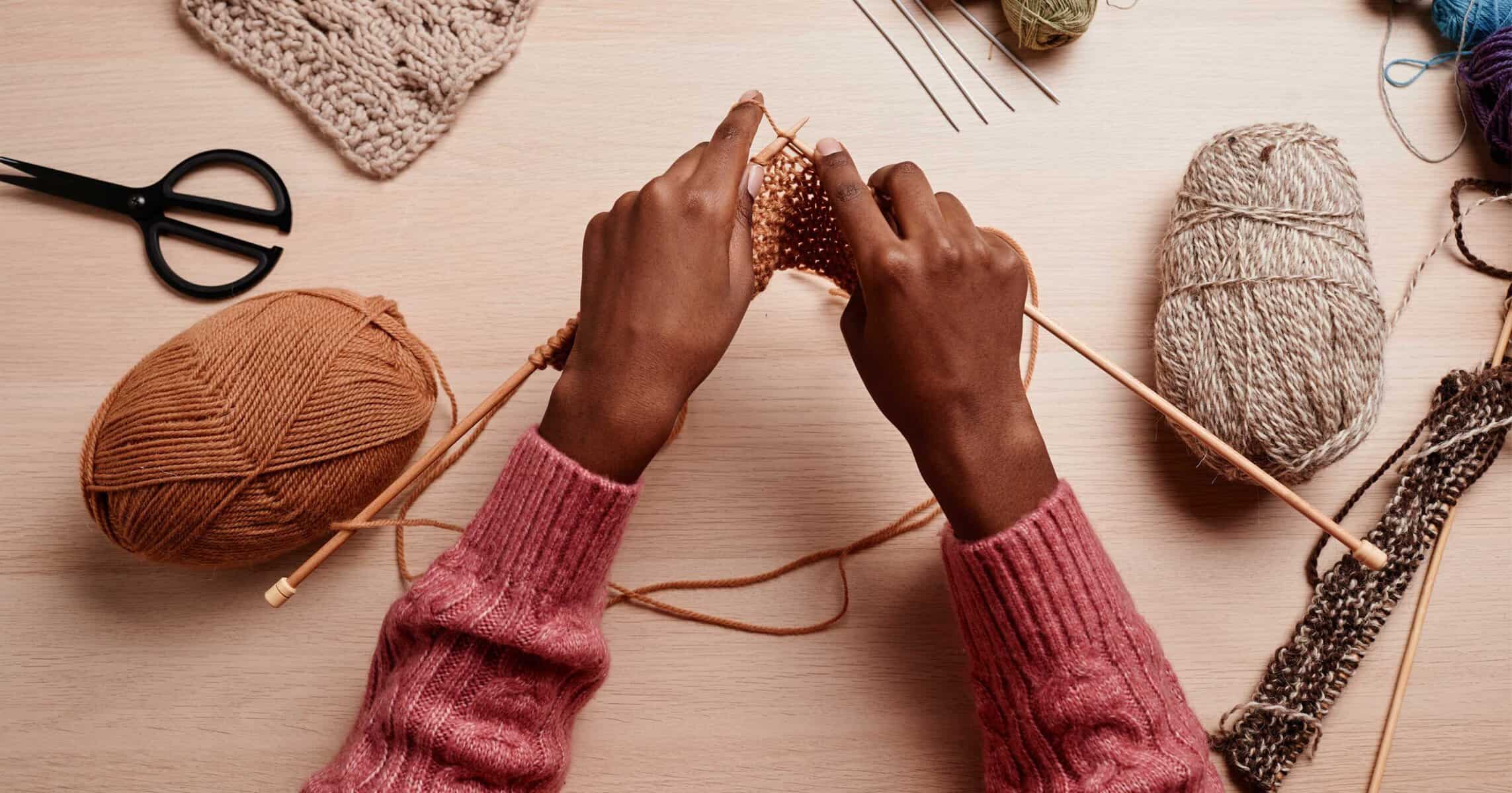 woman knitting