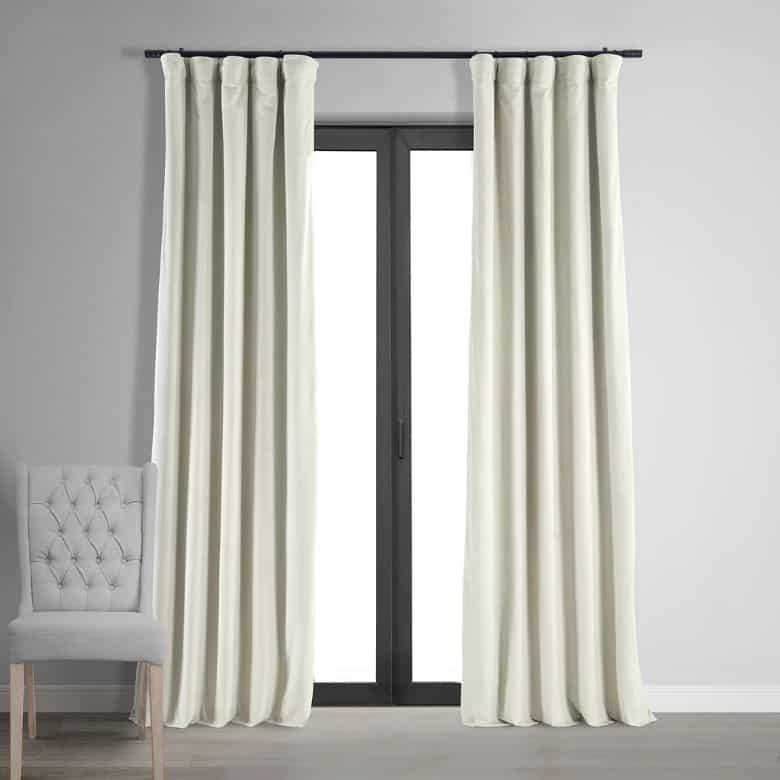 white blackout curtains