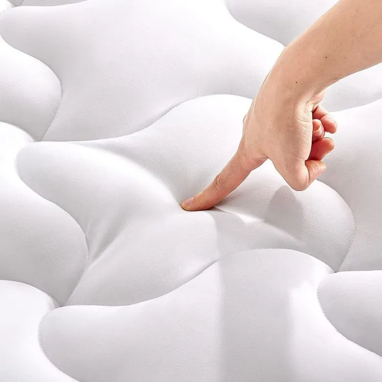 white quilted mattress topper