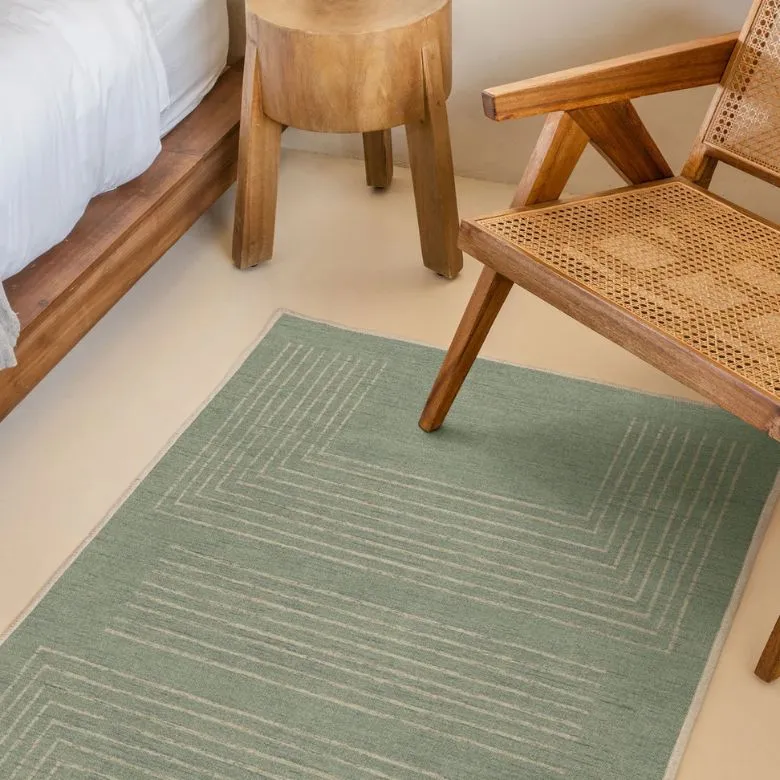 green runner rug