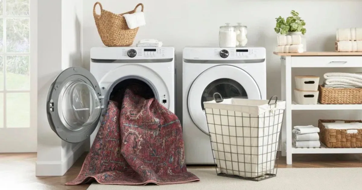 best washable rugs, washing machine with rug inside