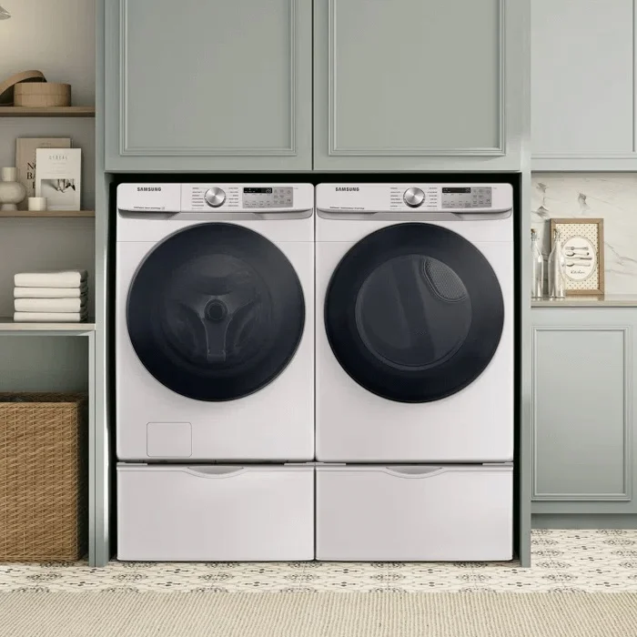 Samsung 4.5 cu. ft. Front Load Washer and 7.5 cu. ft. Smart Electric Dryer with Steam Sanitize+