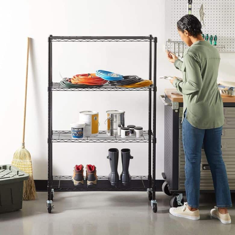 steel garage shelving unit