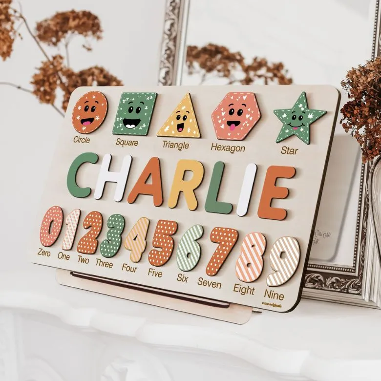 personalized baby busy puzzle board