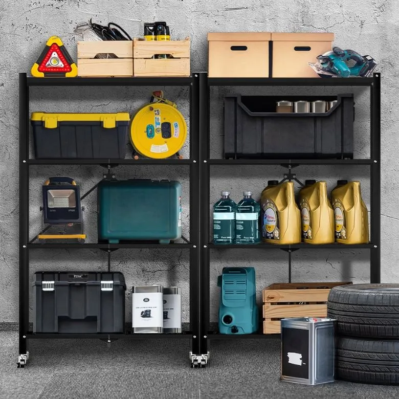 4-tier metal garage shelving unit