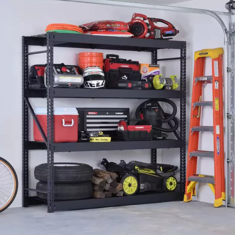 4-tier steel garage shelves