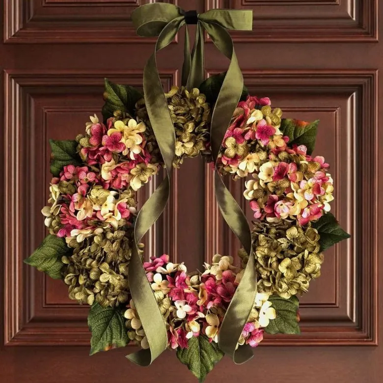 spring hydrangea wreath