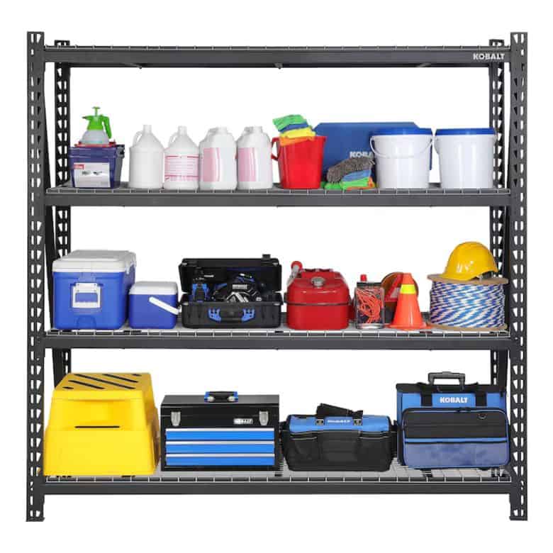 steel garage shelving