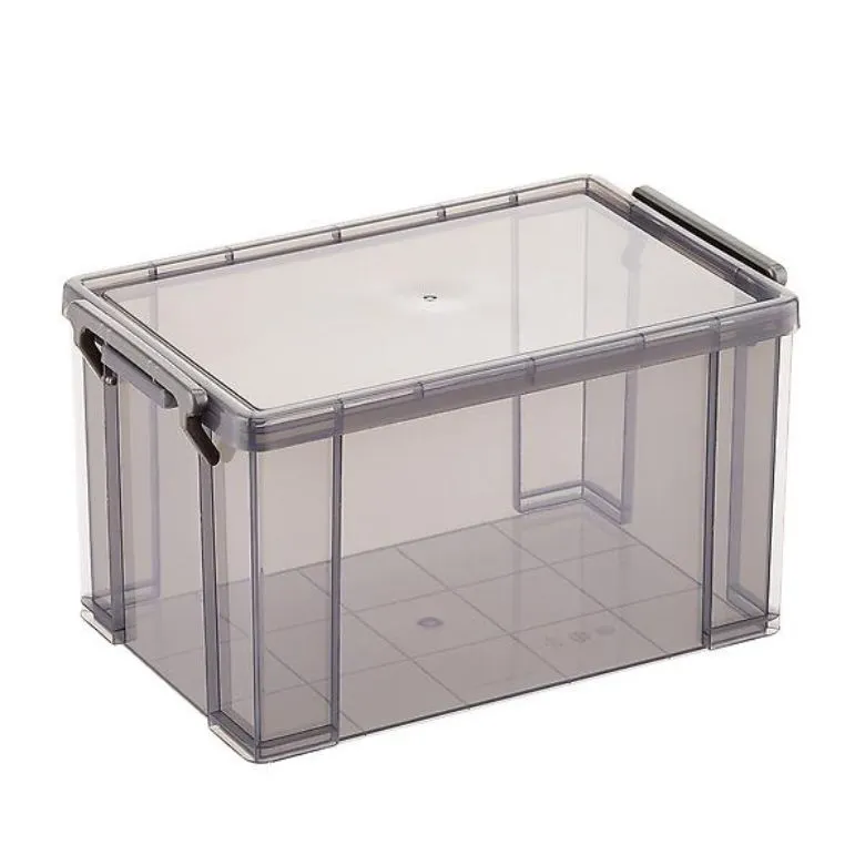 gray plastic storage container