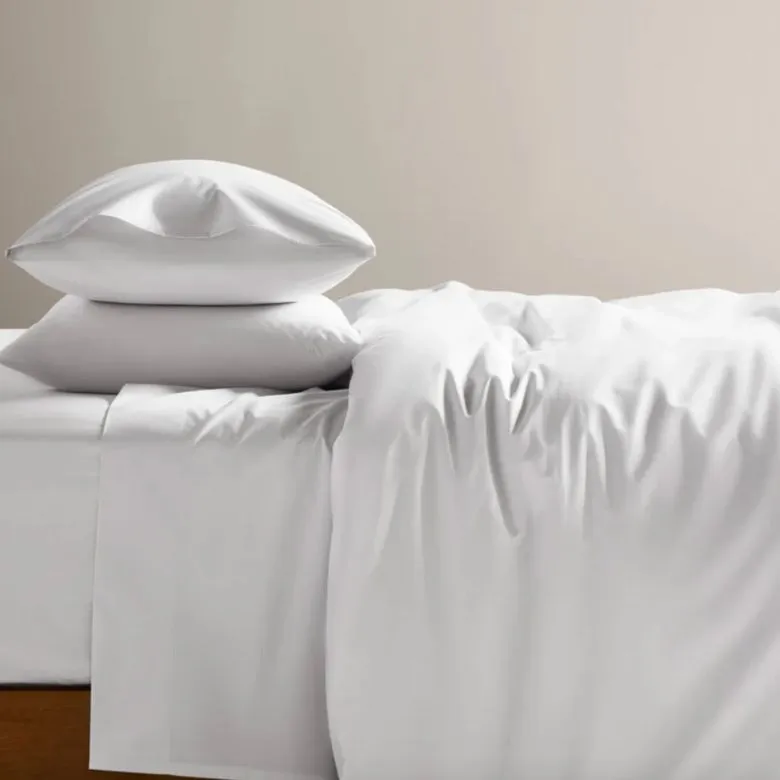 white percale sheet set