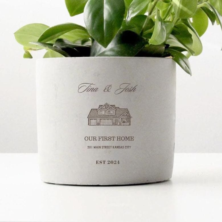 personalized planter pot