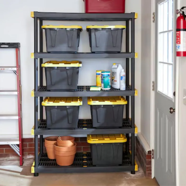 plastic garage shelving unit