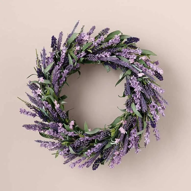 lavender spring wreath