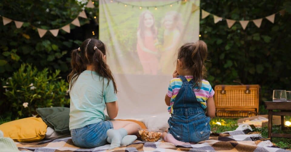 spring break activities backyard movie night