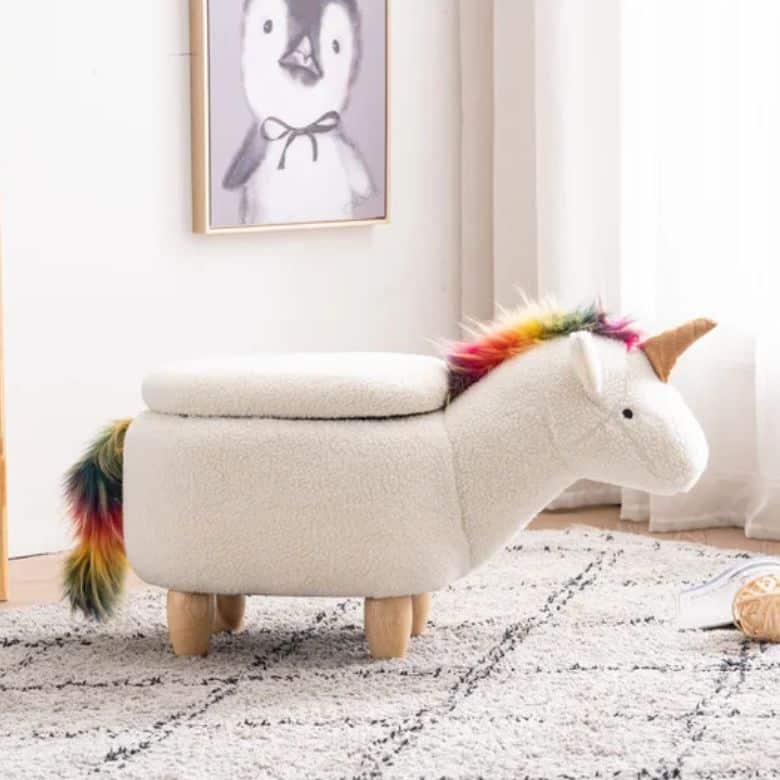 unicorn storage ottoman