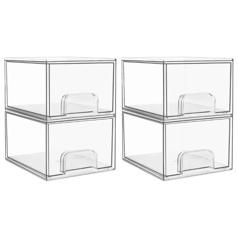 clear plastic storage drawers