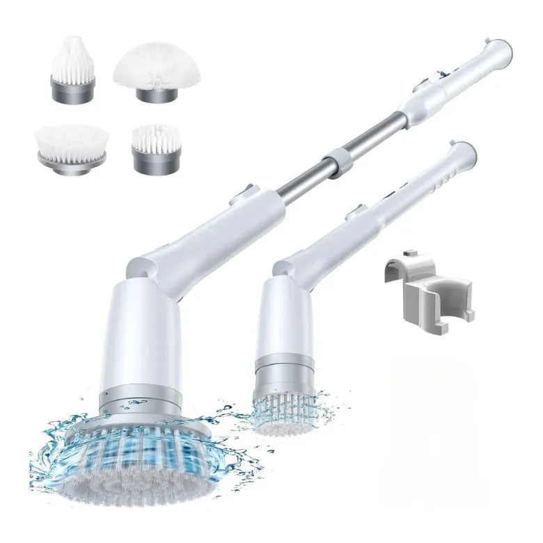 LABIGO Electric Spin Scrubber with 4 replaceable brush heads