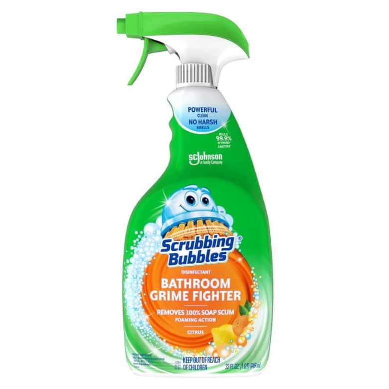 scrubbing bubbles bathroom and shower disinfectant spray